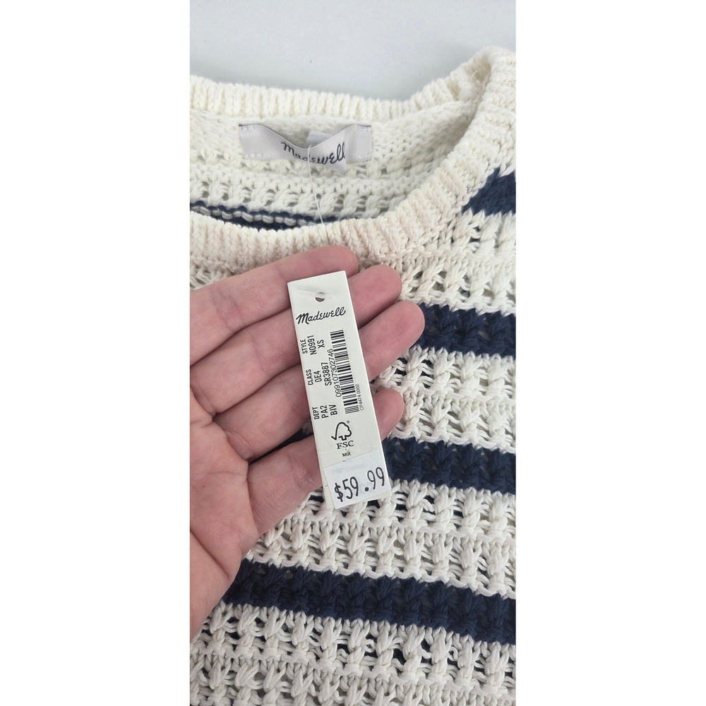 NWT Madewell Crochet-Knit Crewneck Sweater Tank Size X Small - Picture 7 of 11